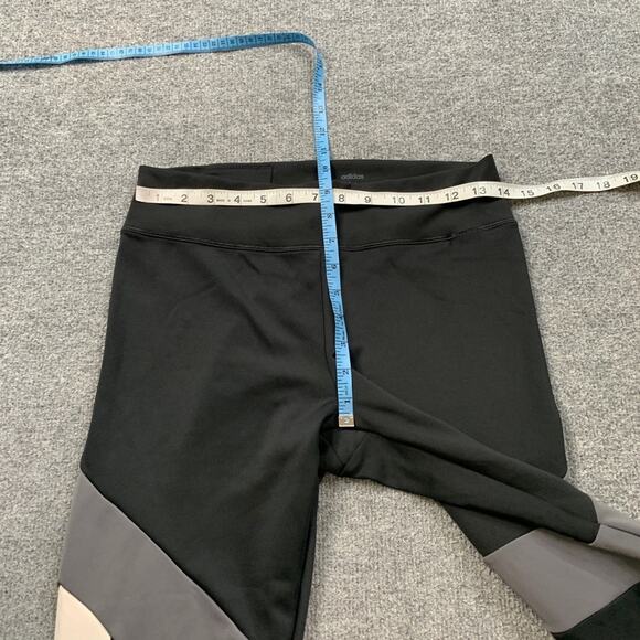 Adidas Leggings Womens M Medium Black Gray Aeroready Design 2 Move 7/8 Training - Picture 4 of 12